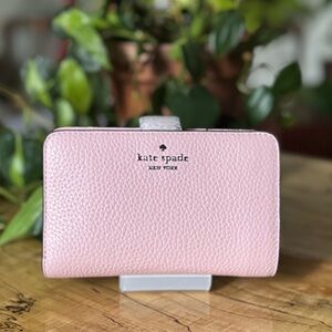 🩷Love Day Sale! NWT ♠️kate spade ♠️ Lena Medium Bifold Wallet - TuTu Pink